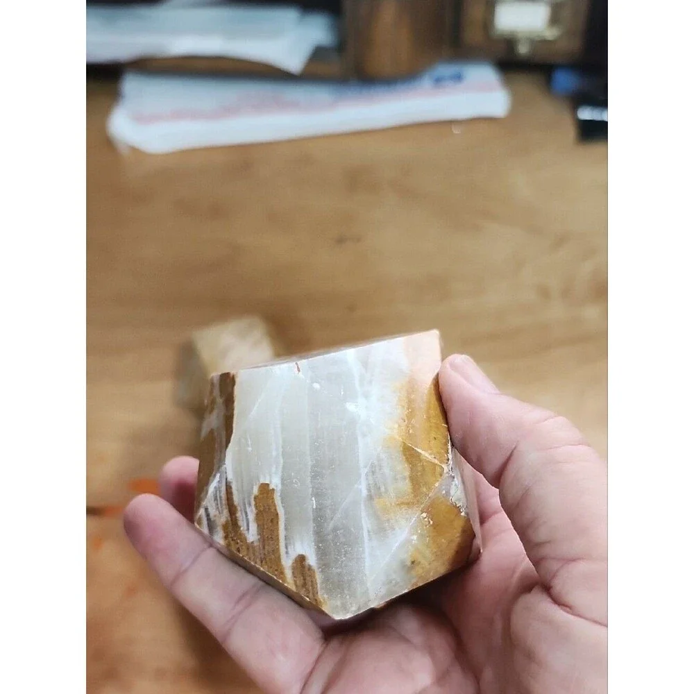 4 Unpolished Natural Stone Jasper And Other Stones Decorative Accent